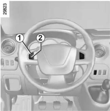 RENAULT Master (2011) - VAKIONOPEUSSÄÄDIN JA NOPEUDENRAJOITIN: vakionopeussäädin (3/4) - 1