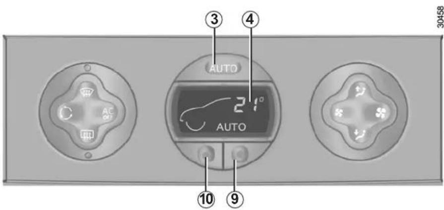30458 ③ ④ AUTO 21° AUTO ⑩ ⑨