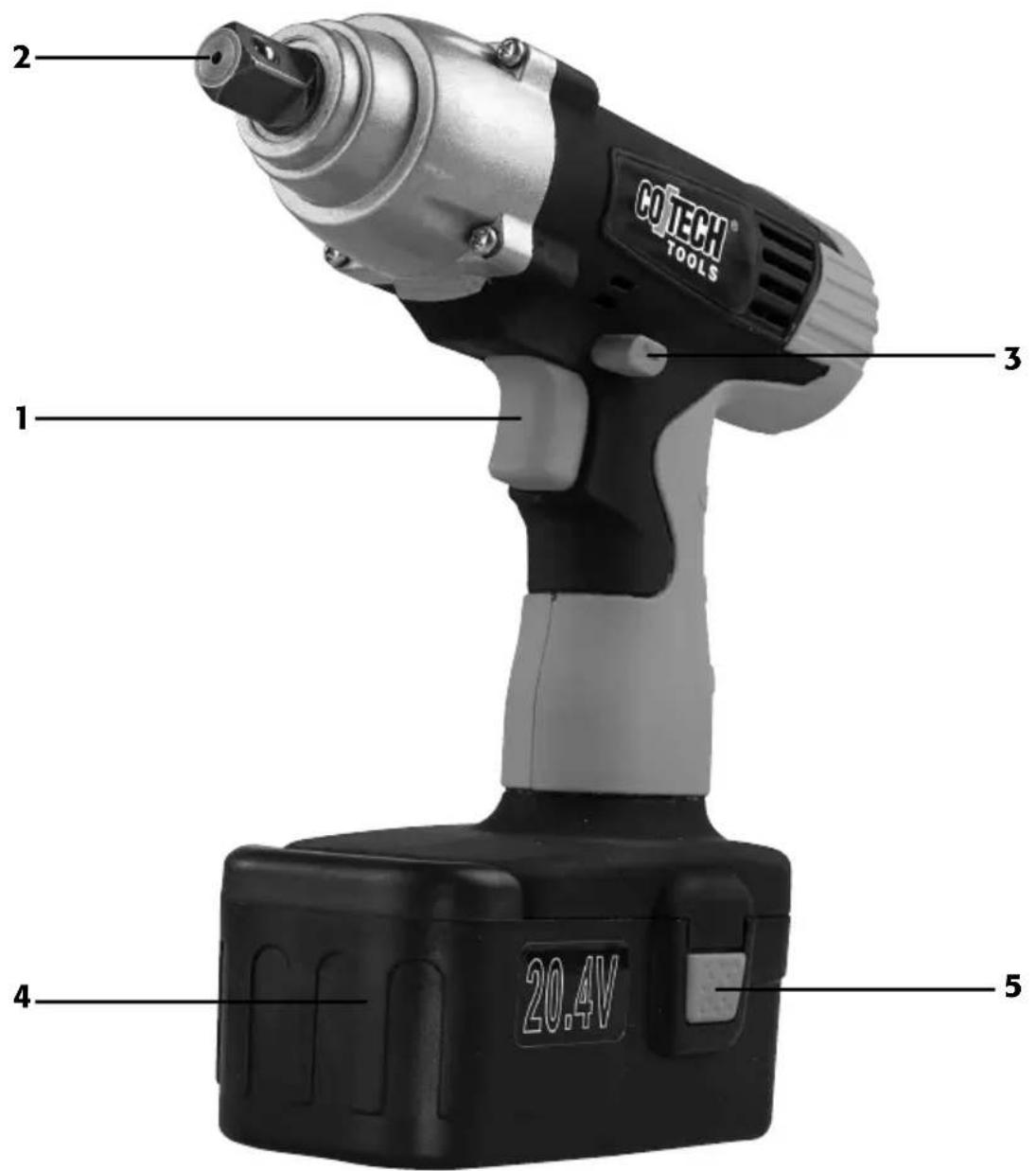 COTECH TOOLS 1 2 3 4 5 20.4V