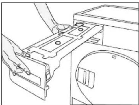 Technical line drawing of a mechanical assembly with mounting brackets and housing (no text or symbols)