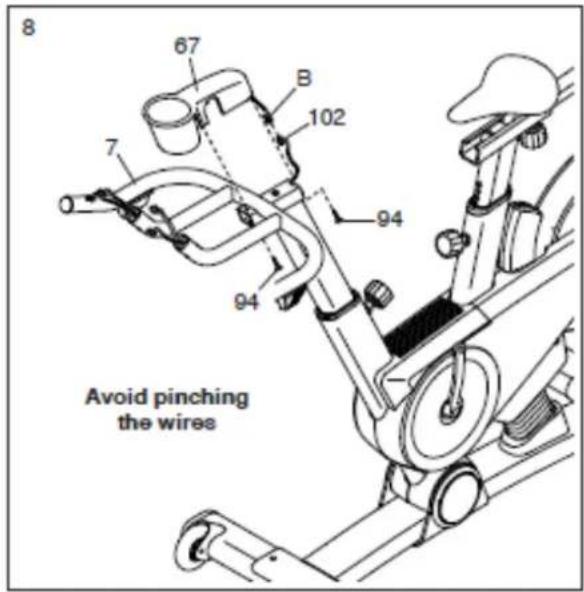 8 67 B 102 7 94 94 Avoid pinching the wire