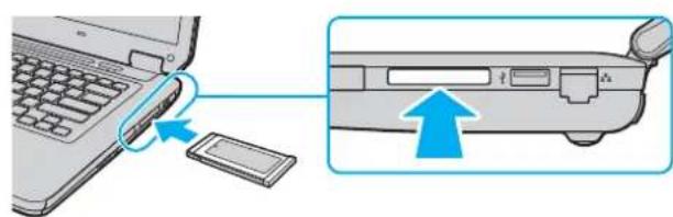 SONY Vaio VGN-CS31Z - Voit asettaa ExpressCard-moduulin seuraavasti - 1