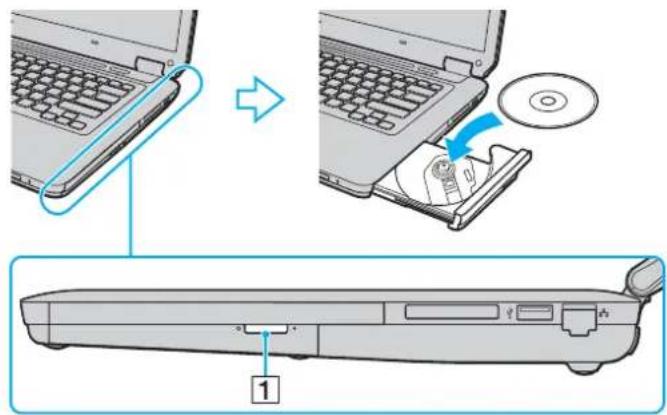 SONY Vaio VGN-CS31Z - Optisen levyaseman käyttäminen - 1