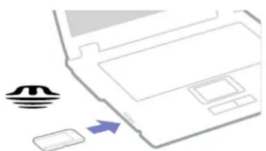 SONY Vaio PCG-K115Z - Memory Stick -muistikortin asentaminen - 2