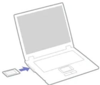 SONY Vaio PCG-K115Z - PC-kortin asentaminen - 1