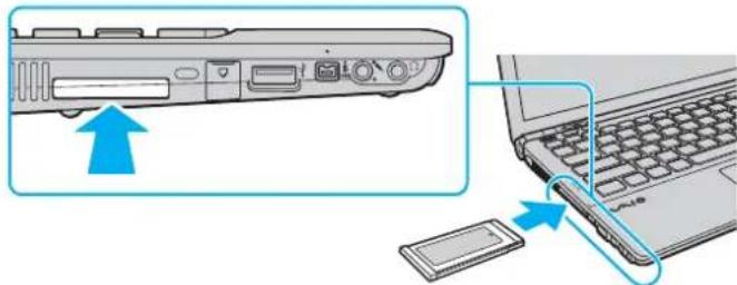 SONY Vaio VGN-Z41WD - ExpressCard-moduulin käyttäminen - 1