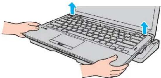 SONY Vaio VGN-Z41WD - Tietokoneen irrottaminen telakointiasemasta - 4