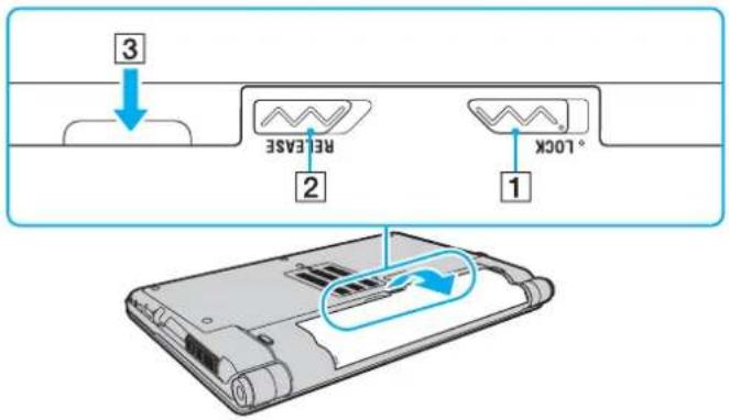 SONY Vaio VGN-Z41WD - Voit poistaa akun seuraavasti - 1