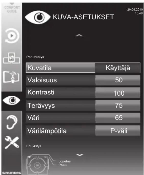 GRUNDIG 40 VLE 6339 BR - Kuva-asetukset - 1