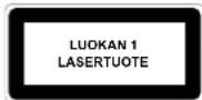 Logik L26HED12N - • Luokan 1 Lasertuote - 1