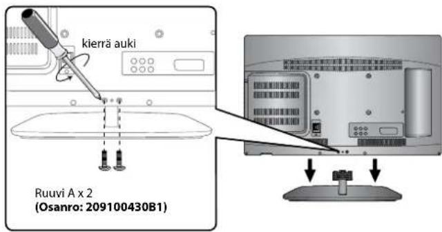 Logik L26HED12N - Jalustan asentaminen / irrottaminen - 6