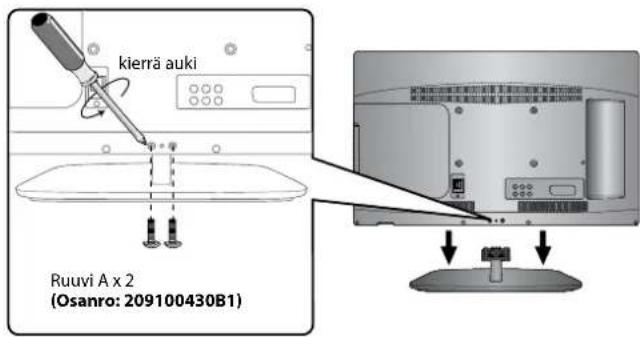 Logik L26FE12N - Jalustan asentaminen / irrottaminen - 6