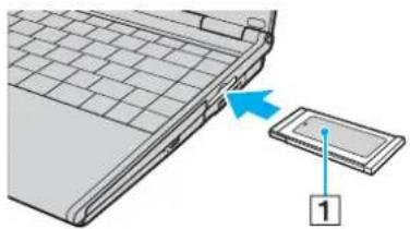 SONY Vaio VGN-SZ3HTP - ExpressCard-moduulin asentaminen korttipaikkaan - 1