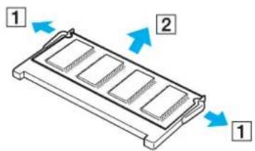 SONY Vaio VGN-SZ5XN - Muistimoduulin irrottaminen ja asentaminen - 3