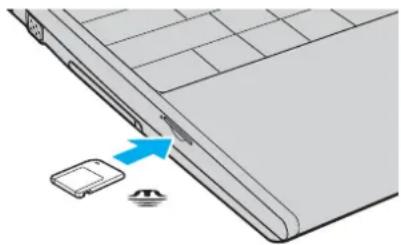 SONY Vaio VGN-SZ5XN - Memory Stick -muistikortin asettaminen - 1