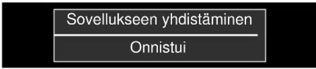 Sovellukseen yhdistäminen Onnistui