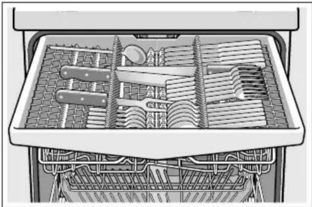 SIEMENS iQ500 SN457W06TS - Ruokailuvälinetaso \* - 1