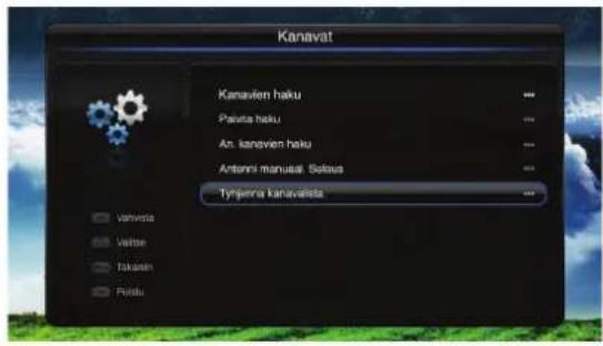 PIONEER L55S3D13N - Tyhjennä kanavaluettelo - asetukset - asetus - asenna kanaval - 1