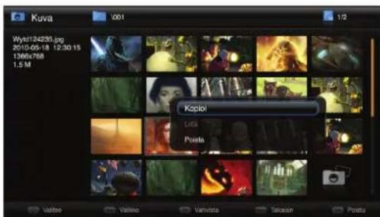 PIONEER L40S3D13N - Kuvien kopioiminen toisiin kansioihin/ USB-asemiin - 2