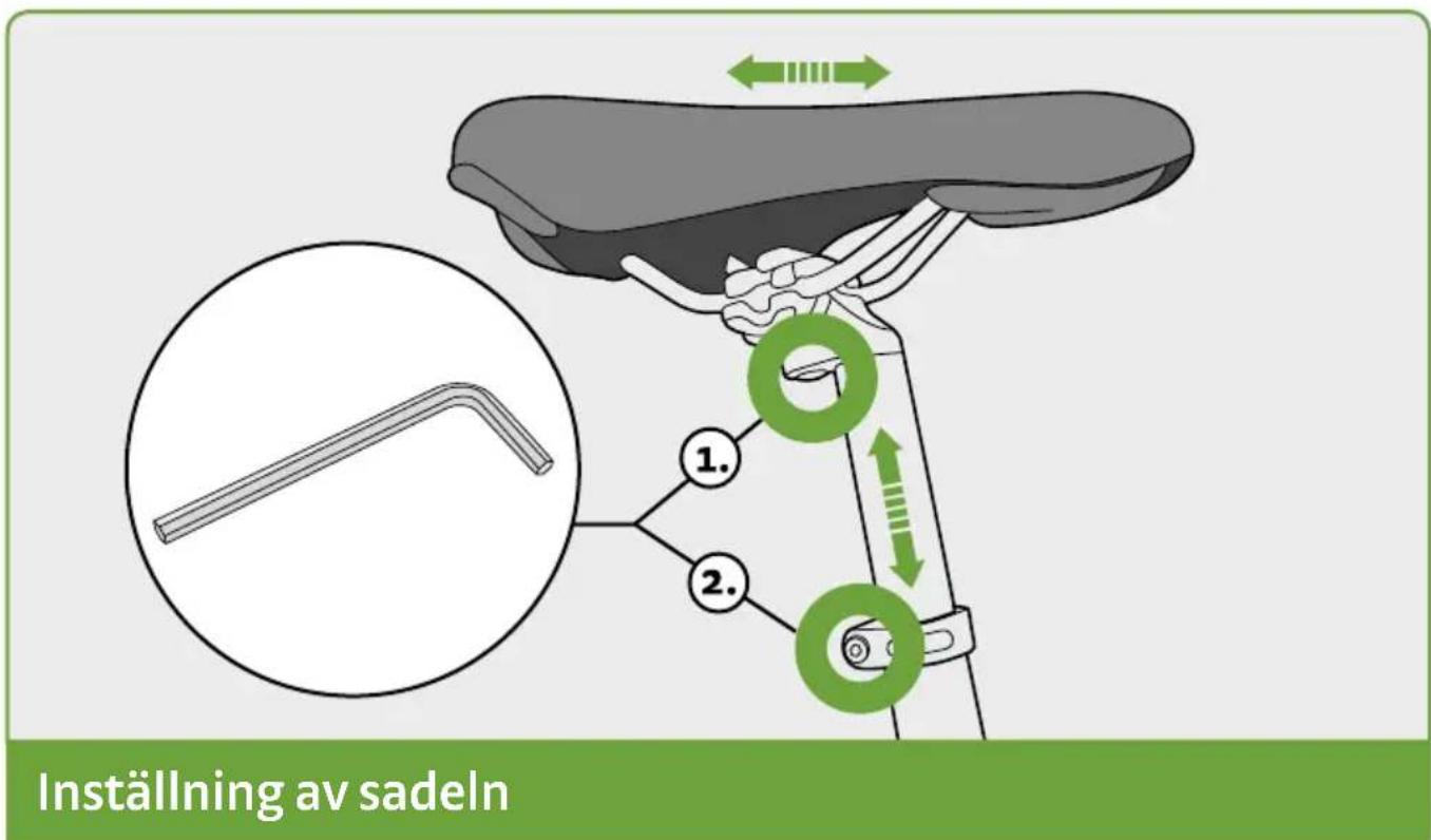 Inställning av sadeln