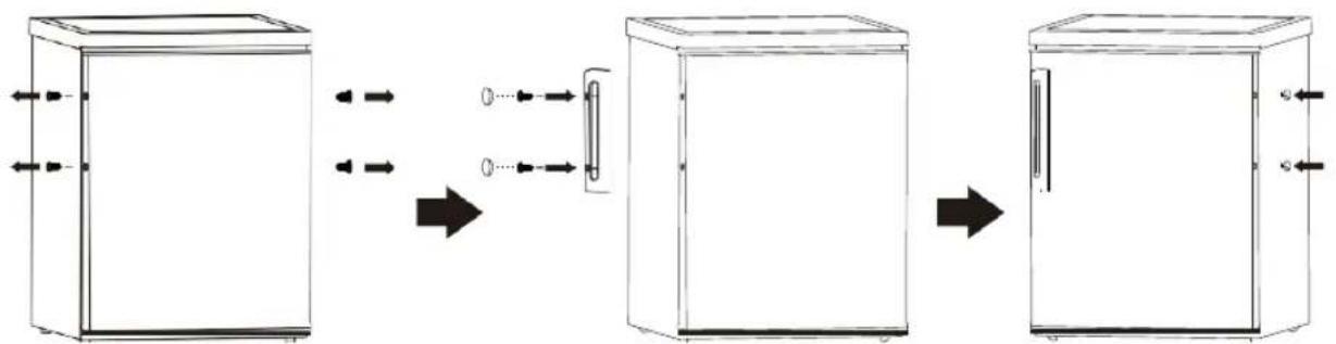 Helkama HPK60A+ - Att installera dörrhandtaget (ej i HPK60A+) - 1
