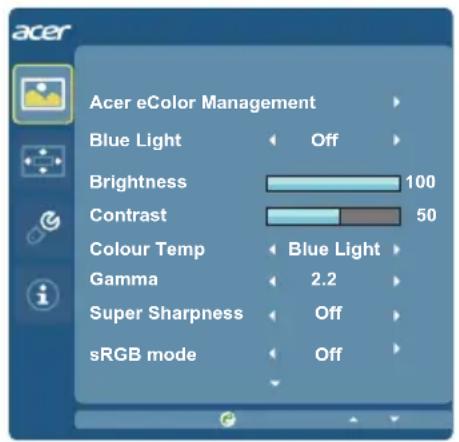ACER CCB241HYK - Kuvanlaadun säätäminen - 1