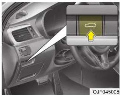 KIA Optima Plug-In Hybrid (2016) - Takaluukun avaaminen - 2