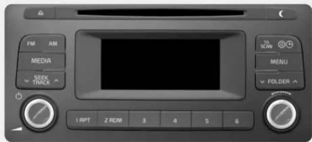 FM AM MEDIA SEEK TRACK TA SEAN MENU FOLDER 1 APT 2 ROM 3 4 5 6
