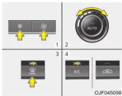 AUTO 1 2 3 4 A/C OJF045098