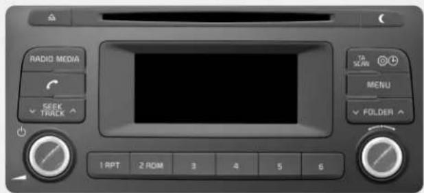 RADIO MEDIA SEEK TRACK 1 RPT 2 ROM 3 4 5 6 TA SEAN MENU FOLDER