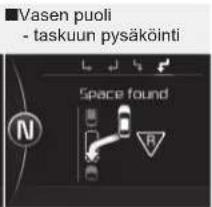 ■Vasen puoli - taskuun pysäköinti Space found