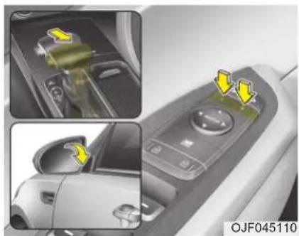 KIA Optima Plug-In Hybrid (2016) - Kääntyvä peruutuspeili (mikäli varusteena) - 1