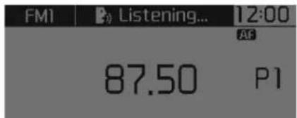 FM1 Listening... 12:00 AF 87.50 P1