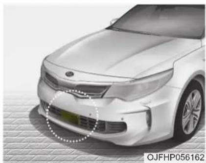 KIA Optima Plug-In Hybrid (2016) - Edessä olevan ajoneuvon etäisyyden tunnistava tutka - 1