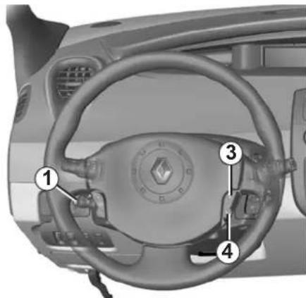 RENAULT Scenic (2008) - Nopeudenrajoittimen säätötoiminnon es-tyminen - 1