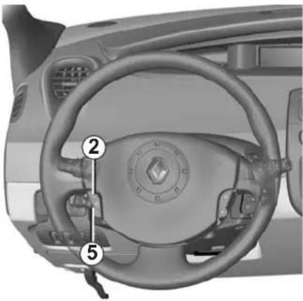 RENAULT Scenic (2008) - VAKIONOPEUSSÄÄDIN JA NOPEUDENRAJOITIN: vakionopeussäädin (jatkoa) - 1