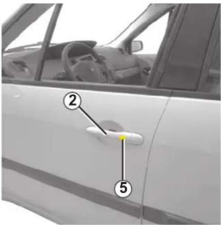 RENAULT Scenic (2008) - HANDSFREE-TYYPPINEN RENAULT-AVAINKORTTI: Käyttö (jatkoa) - 1