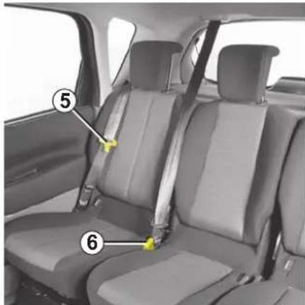 RENAULT Scenic (2008) - Takaturvavyöt sivupaikoilla - 1