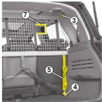 RENAULT Scenic (2008) - Suojaverkon asentaminen takaistuimien taakse - 1