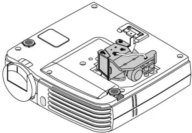 Technical line drawing of an electronic device with internal components (no text or symbols)