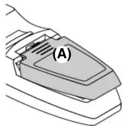 Diagram of a mechanical component with labeled section (A), no readable text or symbols present