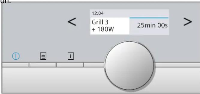 12:04 Grill 3 + 180W 25min 00s