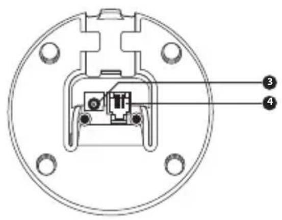 Technical diagram of a mechanical or electrical component with numbered parts labeled 3 and 4