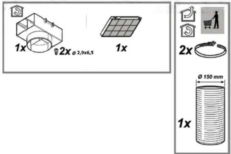 1x 2x 2,9x6,5 1x 2x Ø 150 mm 1x