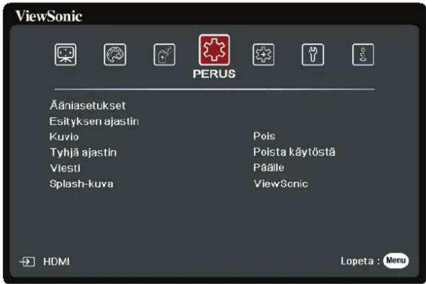 VIEWSONIC PX701HDP - PERUS-valikko - 1
