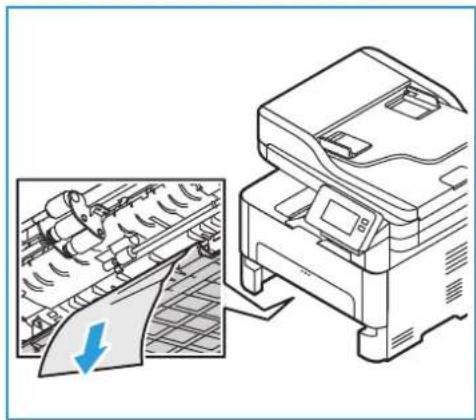 XEROX B215V - Paperitukkeumien tyhjentäminen alustalta 1 - 4