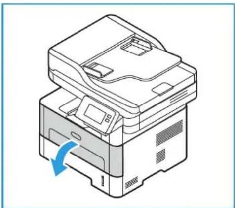 XEROX B215V - Tukkeutumien tyhjentäminen käsinsyöttöaukosta - 3