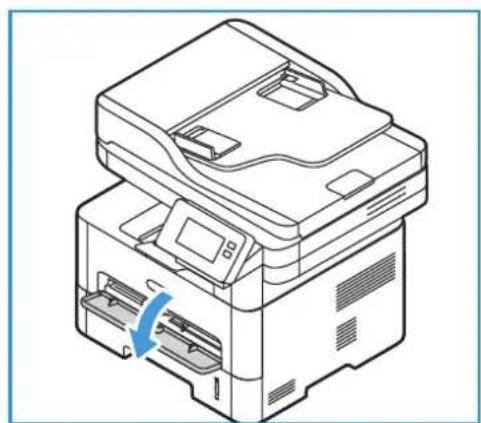 XEROX B215V - Paperin asettaminen ohisyöttöalustalle - 2