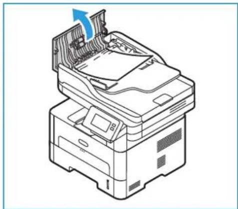 XEROX B215V - Paperitukkeumien selvittäminen originaalien syöttölaitteesta - 1