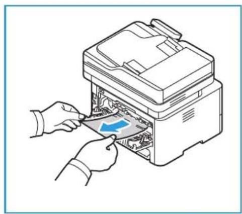XEROX B215V - Dupleksilaitteen ja luovutusalueen paperitukkeumien tyhjentäminen - 3